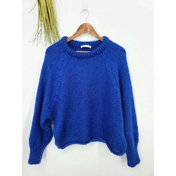 Zara Sweaters - Zara Knit Sweater Wool Blend Chunky Oversized Blue